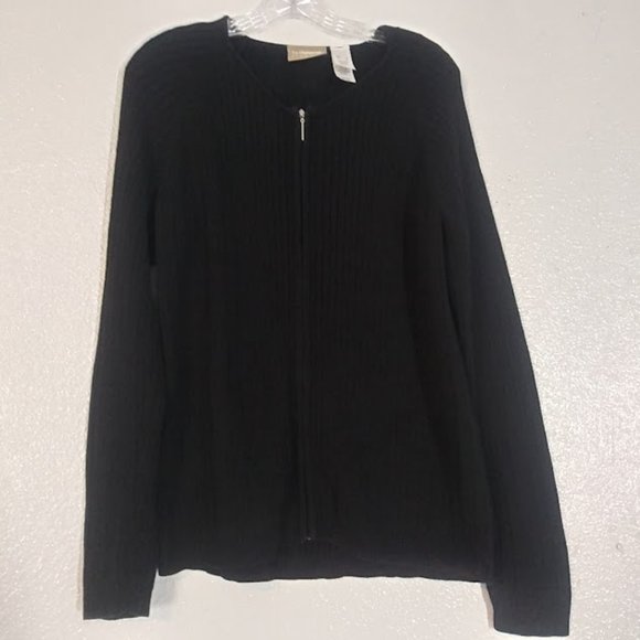 Liz Claiborne Liz wear women's size L black sweater - Picture 1 of 15